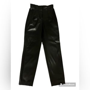 zara faux leather pants